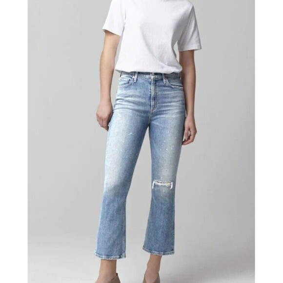 Citizens of Humanity Denim - Citizens of Humanity Demy Cropped Flare Jeans Women Size 29 High Rise Blue